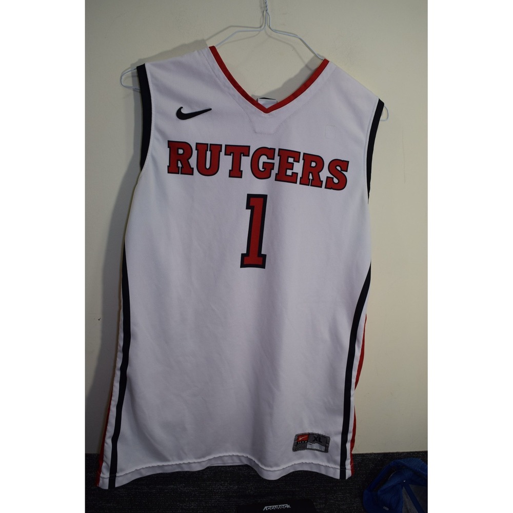 Vintage Nike RUTGERS Knights Basketball Jersey #1 MENS XL Big East SNUG FIT